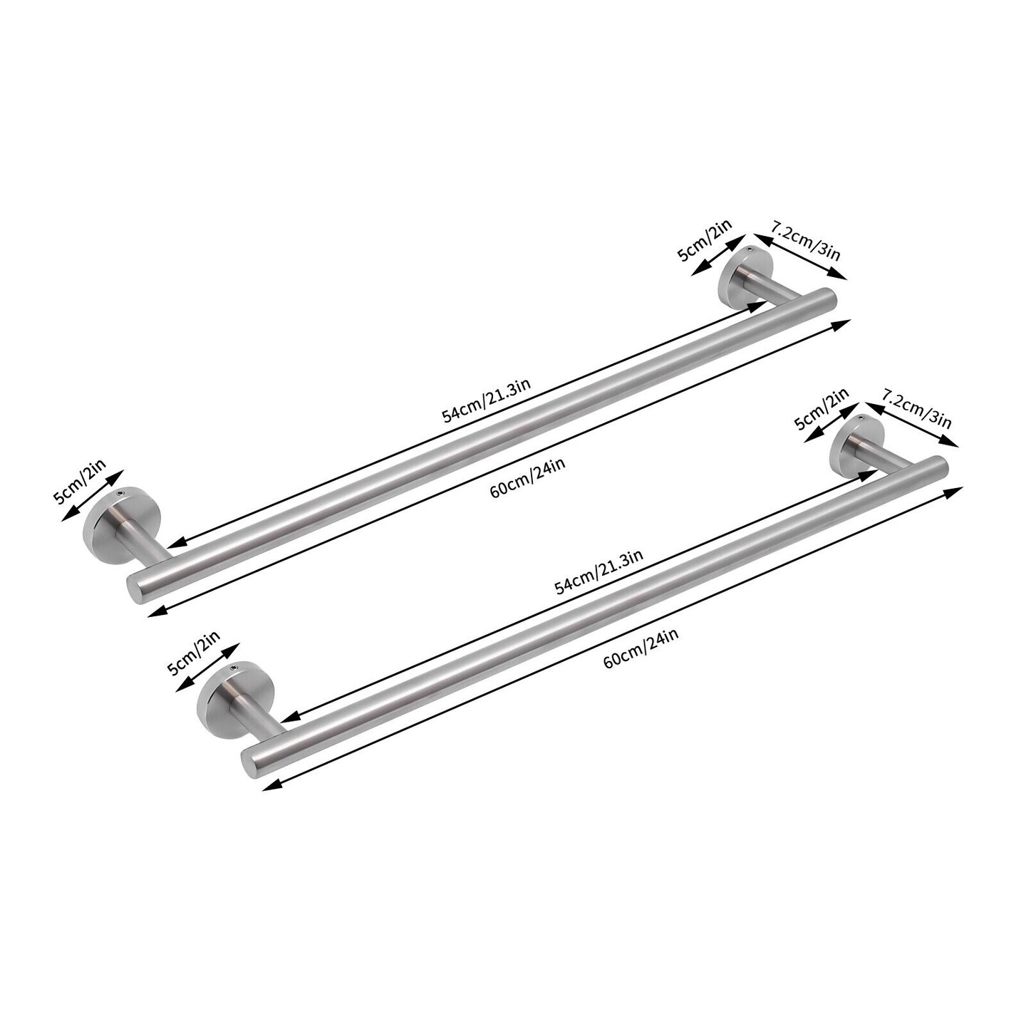 Kitcheniva Stainless Steel Bathroom Towel Rack Rail Holder