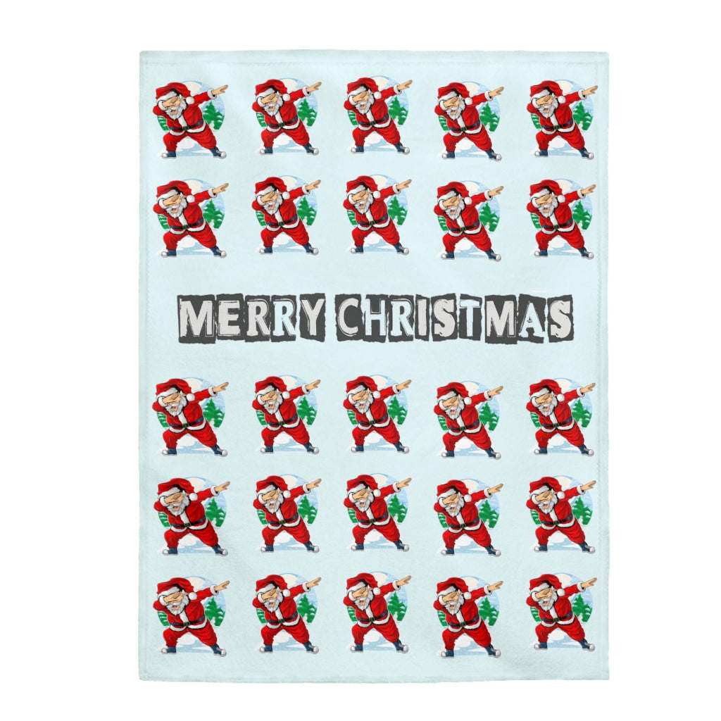 Santa Dabbing Velveteen Plush Blanket