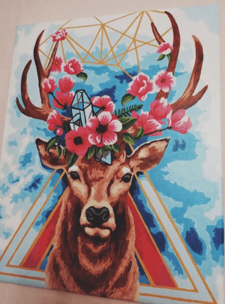 Painting by Numbers kit Crafting Spark Celebration Nature Geometry R023 19.69 x 15.75 in