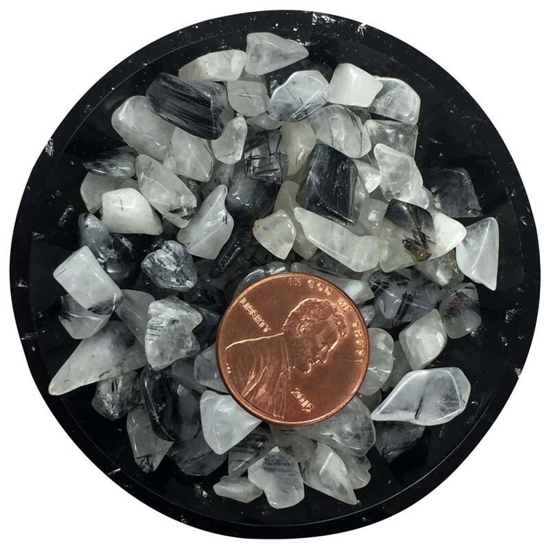 Tourmalinated Quartz Mini Crystal Chips &#x2013; Size 2