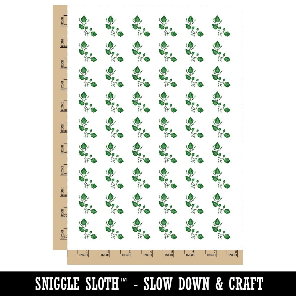 Ivy Vines Solid Temporary Tattoo Water Resistant Fake Body Art Set Collection (1 Sheet)