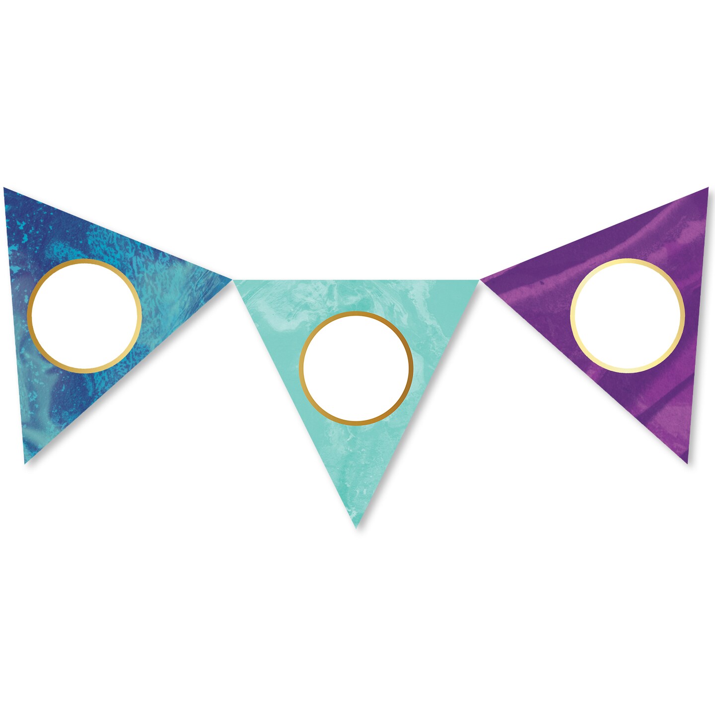 Carson Dellosa 36-Piece Galaxy Pennants, Science and Space Theme Cutouts, Marble and Gold Party Decorations, Name Tags, Bulletin Board, and Classroom Decor