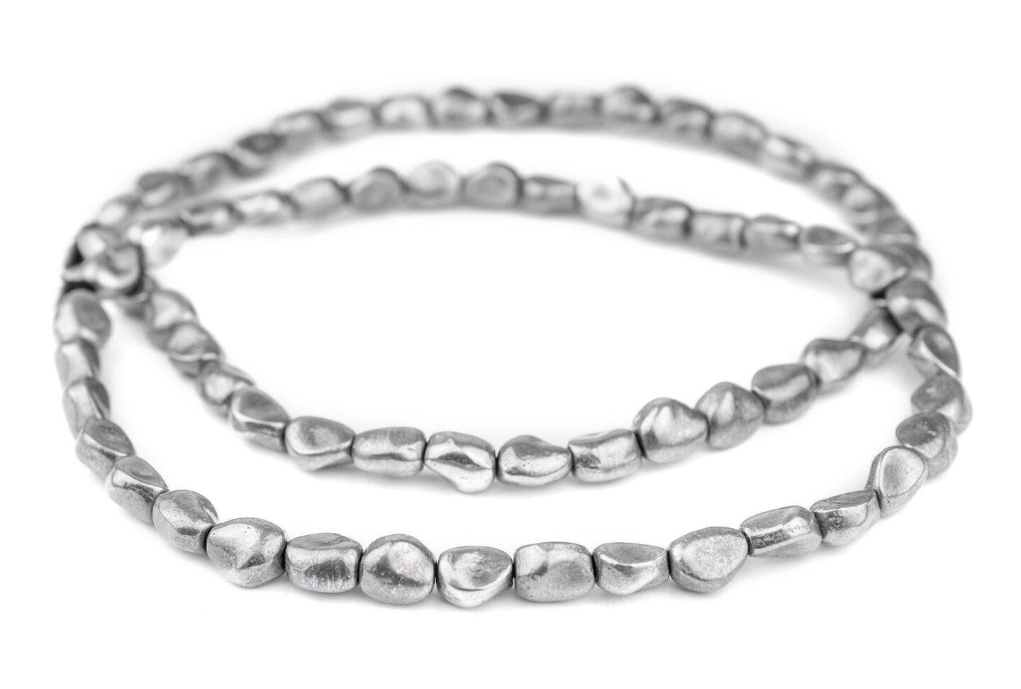 TheBeadChest Aluminum Metal Nugget Beads (12x9mm): Tribal Metal Spacers