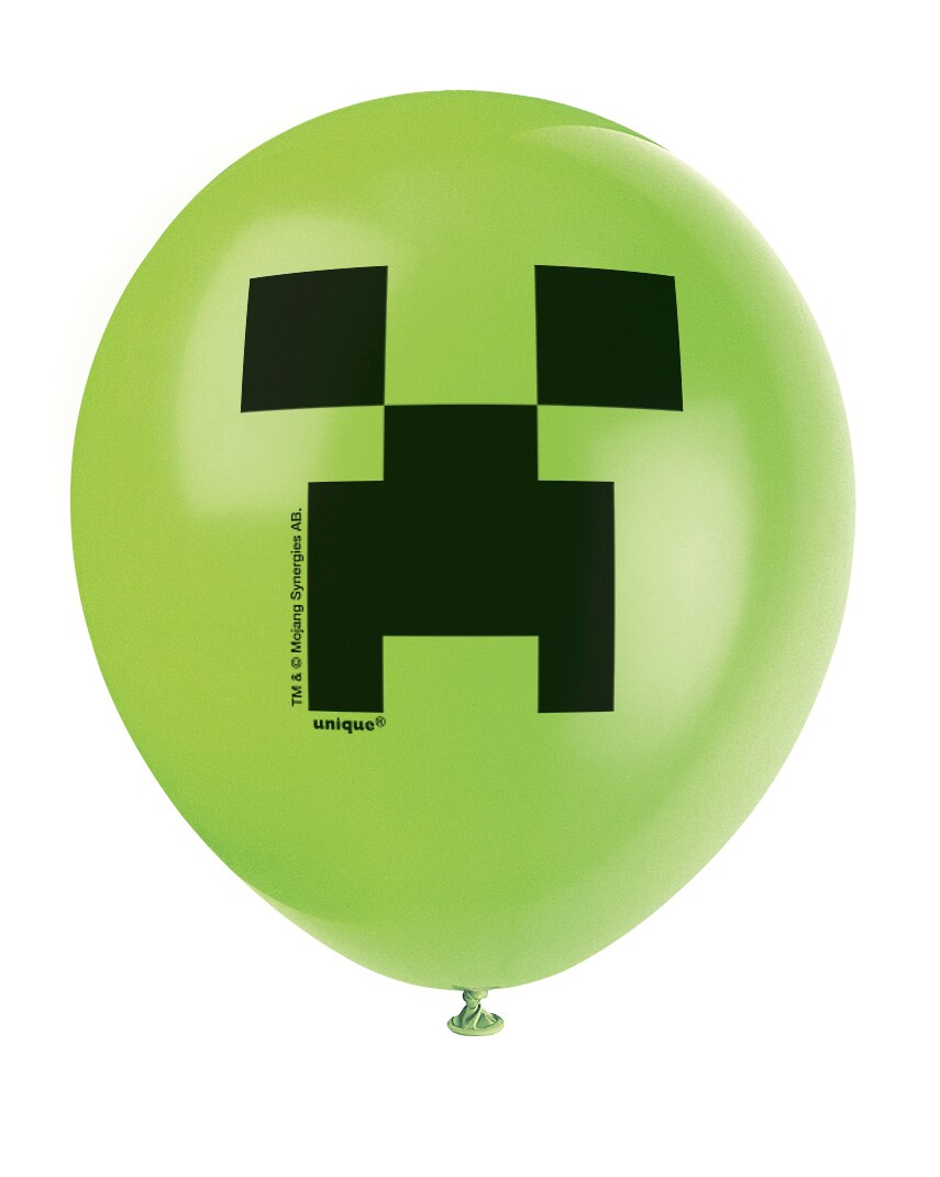 Minecraft 12&#x22; Latex Balloons, 8ct