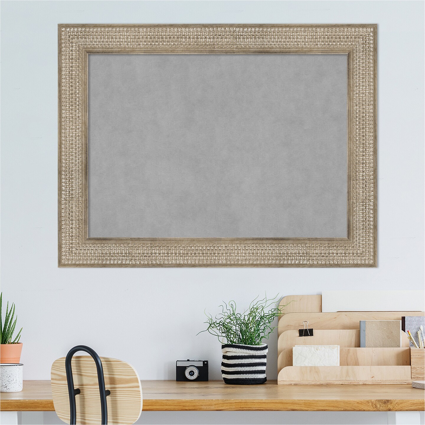Trellis Wood Framed Magnetic Board