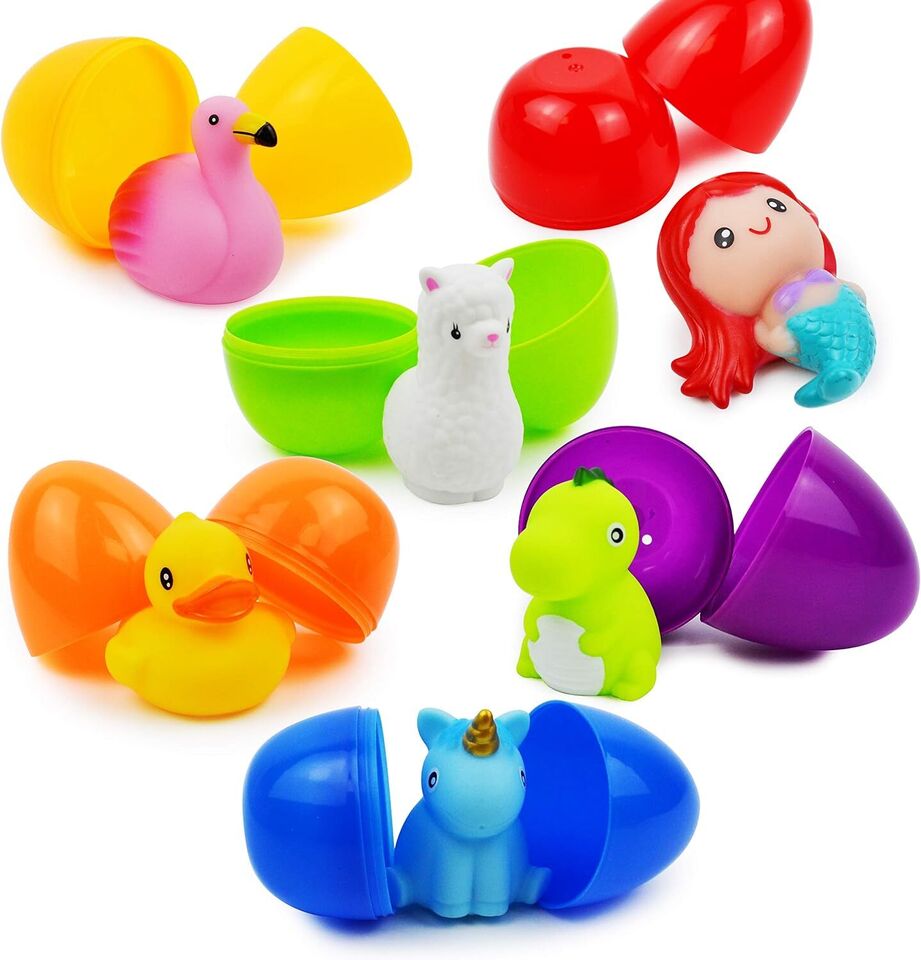 Prettifying Easter Eggs with Light-up Floating Bath Toys 6 pcs