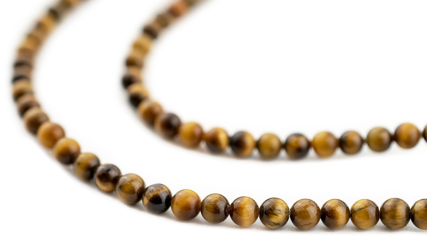 TheBeadChest Round Tiger Eye Beads (5mm)