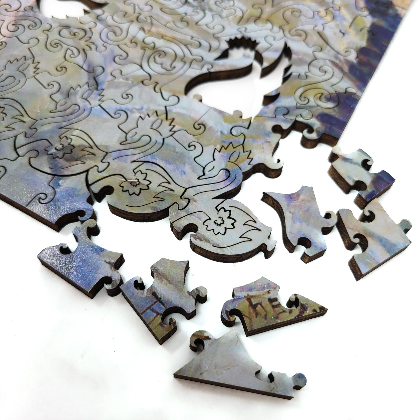 Wooden Jigsaw Puzzles for Adults - Uniquely Shaped Pieces