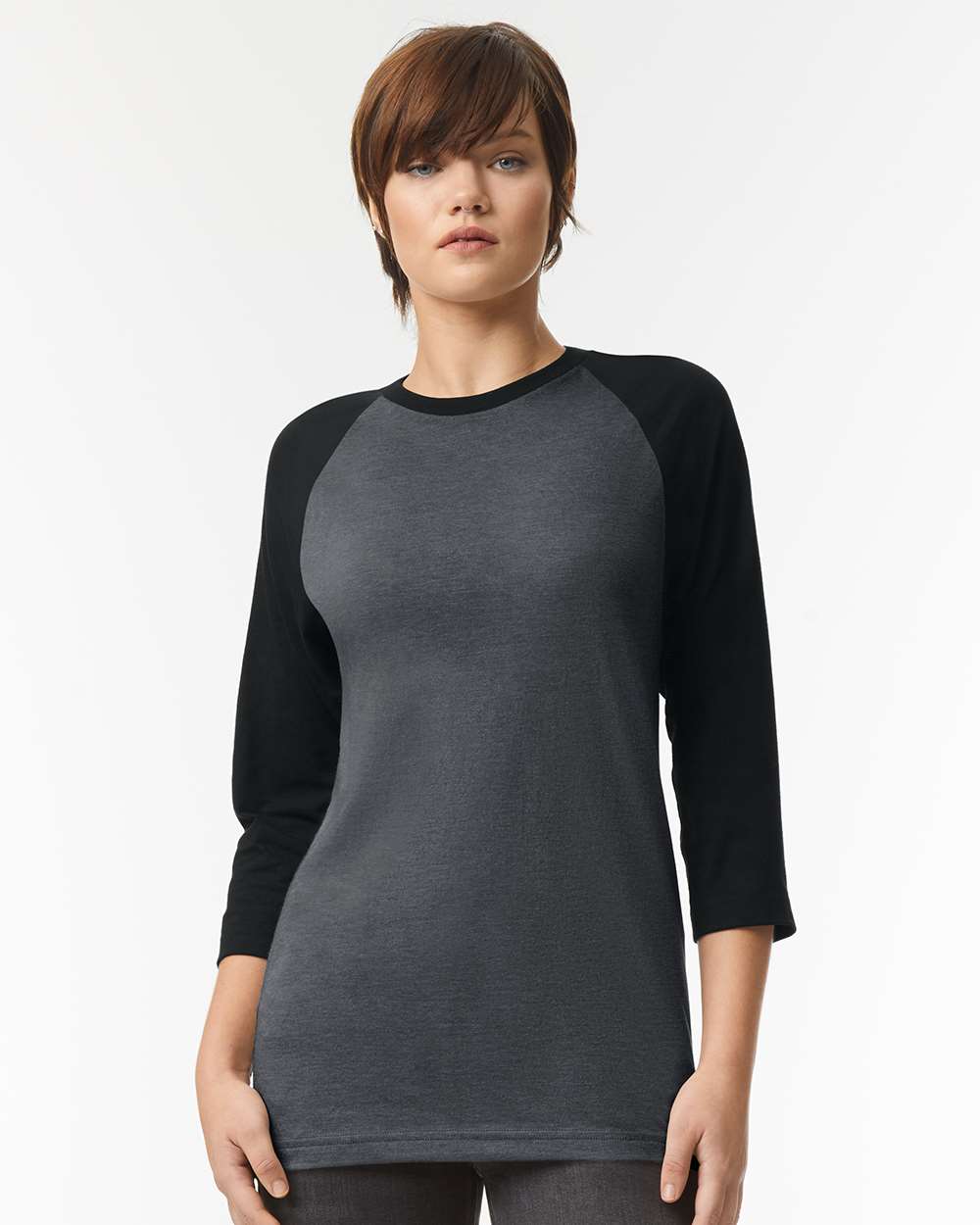 American Apparel® CVC Three-Quarter Sleeve Tee | Michaels