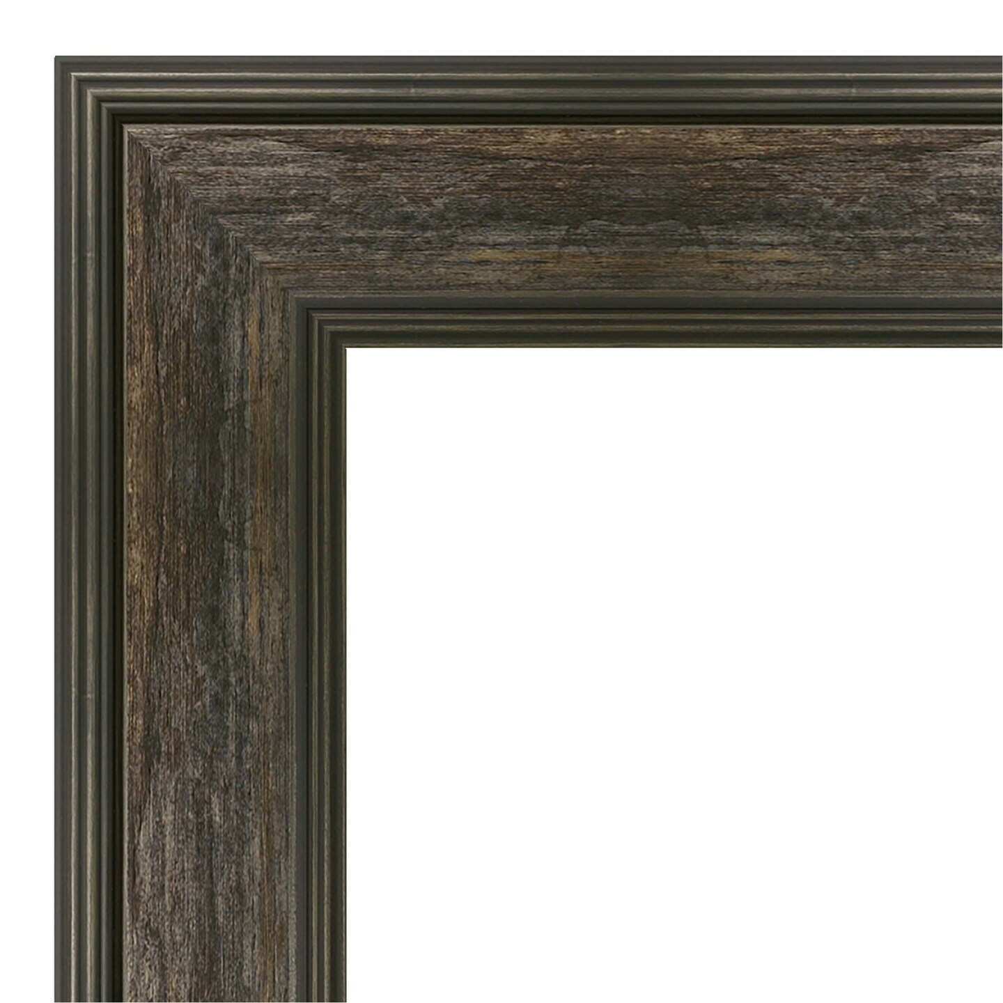 Rail Rustic Char Framed Corkboard, Natural Cork
