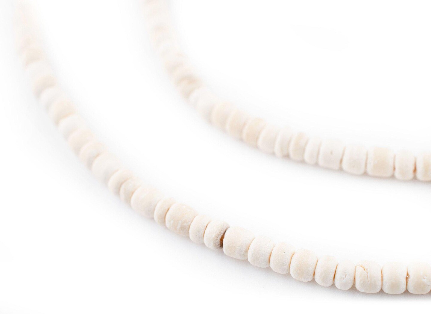 TheBeadChest White Natural Coconut Beads (4mm)