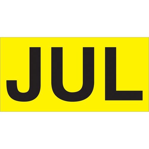 Tape Logic Months of the Year Labels, "JUL", 3" x 6", Fluorescent