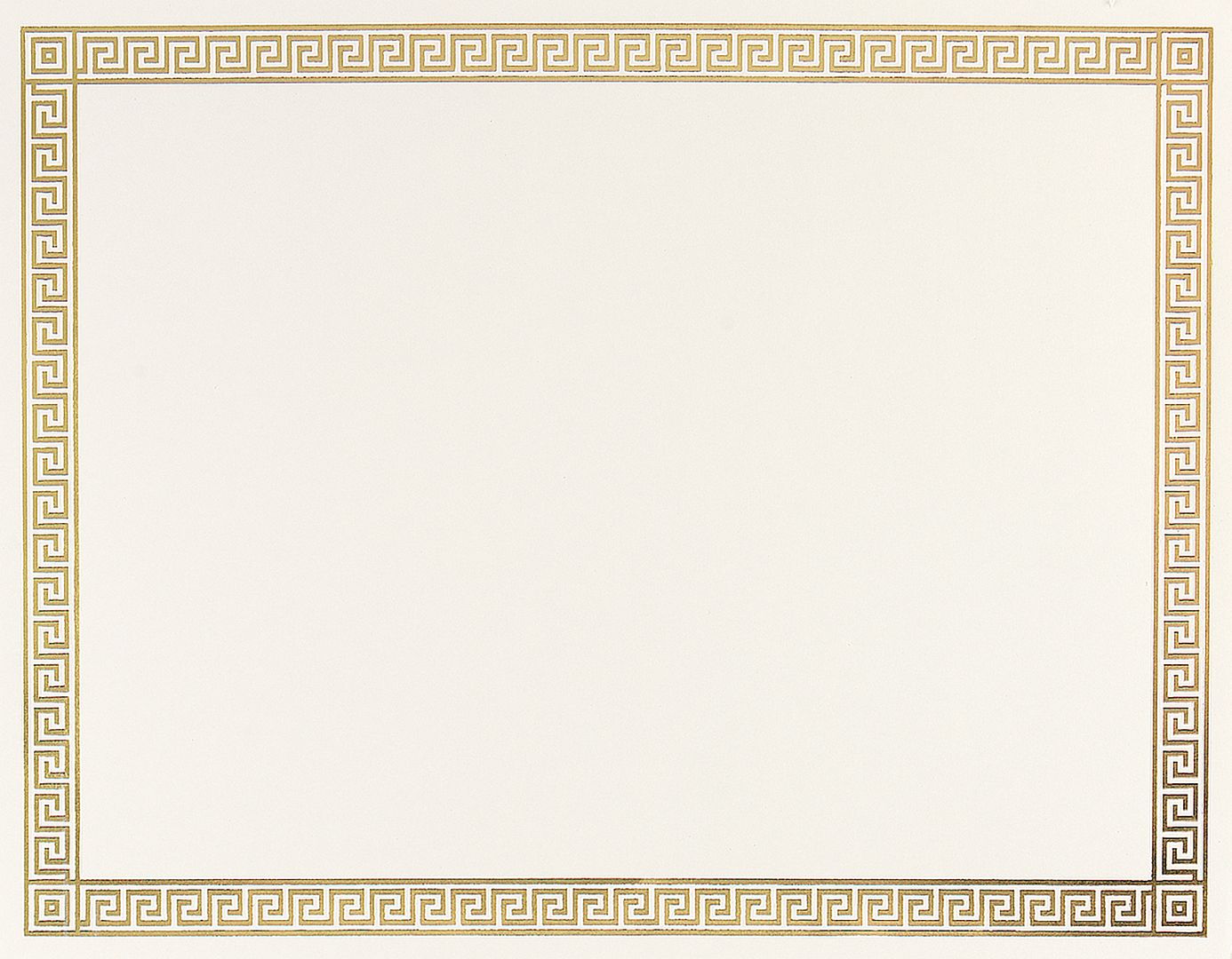 Great Papers! Certificates with Gold Foil, Channel Border on Ivory Certificate, 8.5&#x22; x 11&#x22;, Printer Compatible, 15 Count