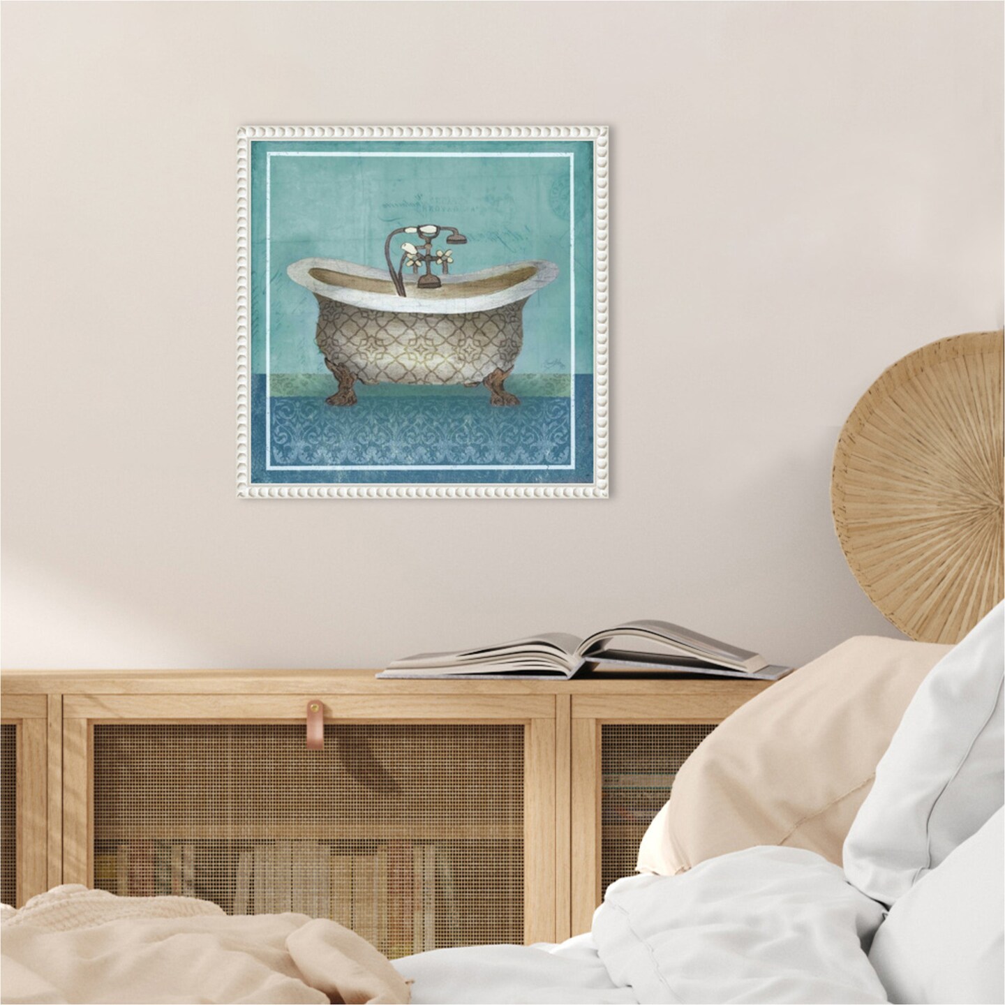 Regal Blue Tub II by Elizabeth Medley Framed Canvas Wall Art
