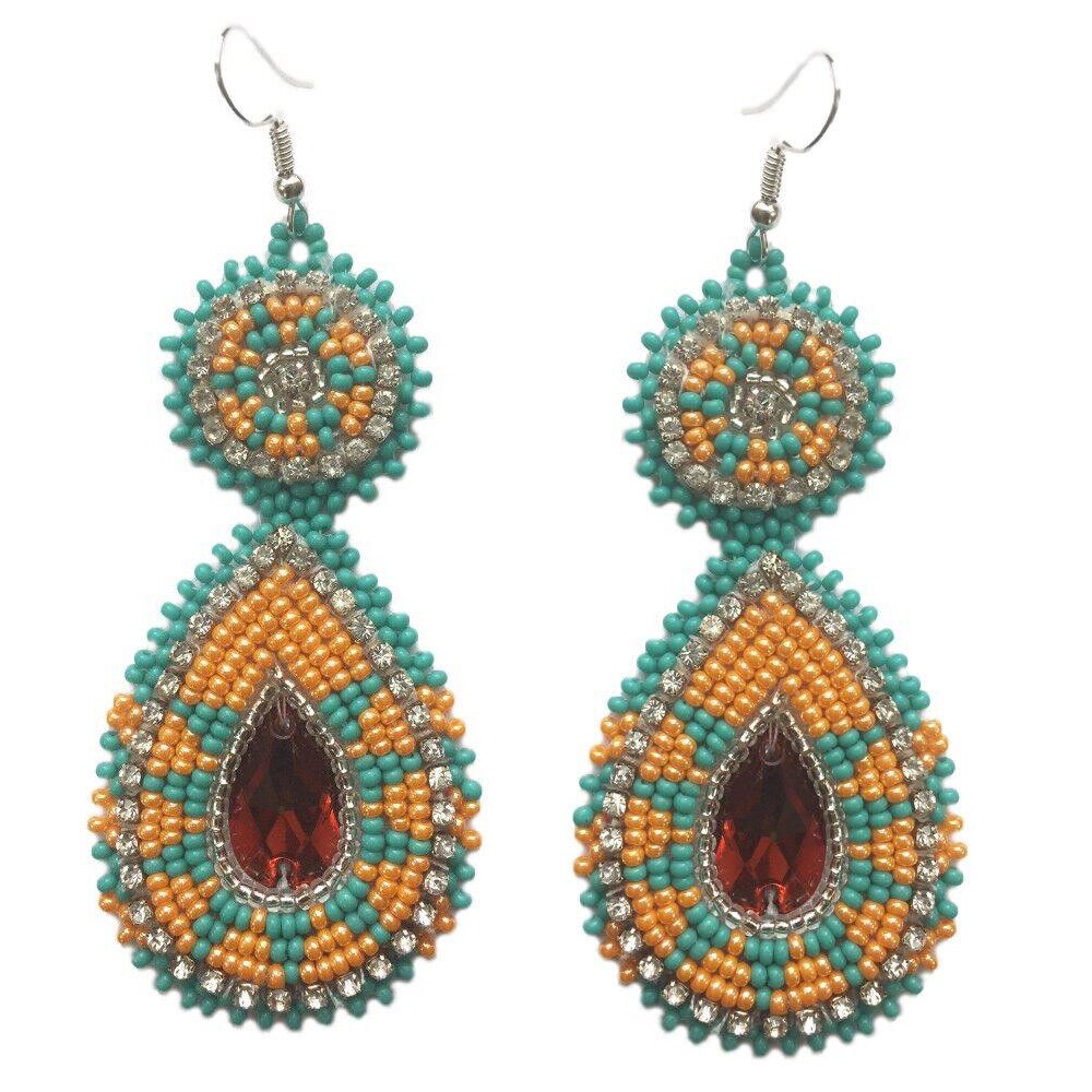 Beaded Teardrop Seed Bead Earrings | Michaels