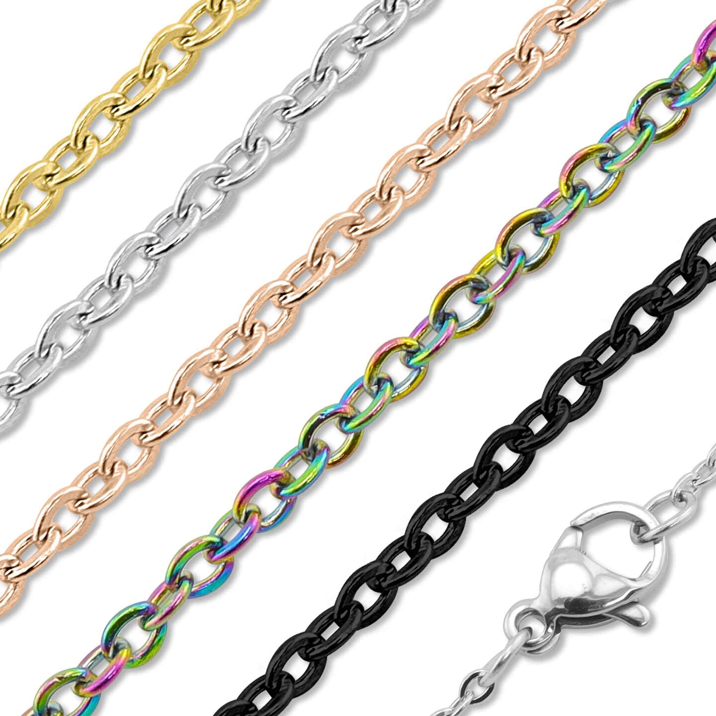 Stainless Steel Loop Chain Necklace