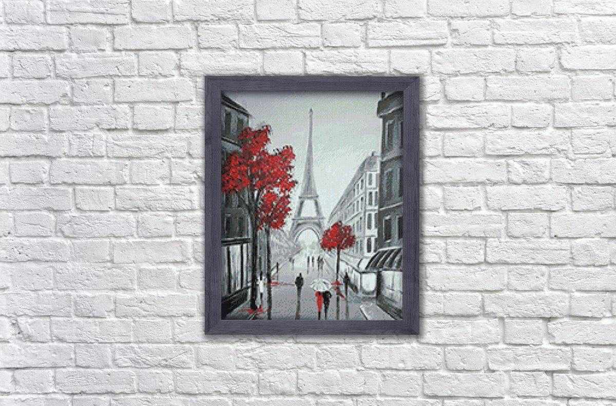 Paris Sketches WD2344 18.9 x 14.9 inches Wizardi Diamond Painting Kit