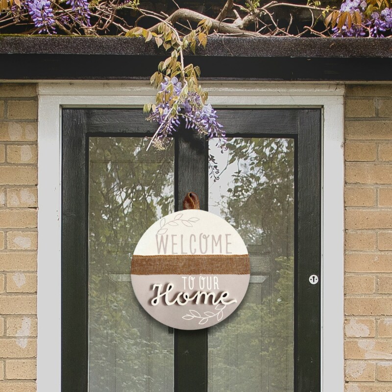 Welcome to Our Home Door Sign