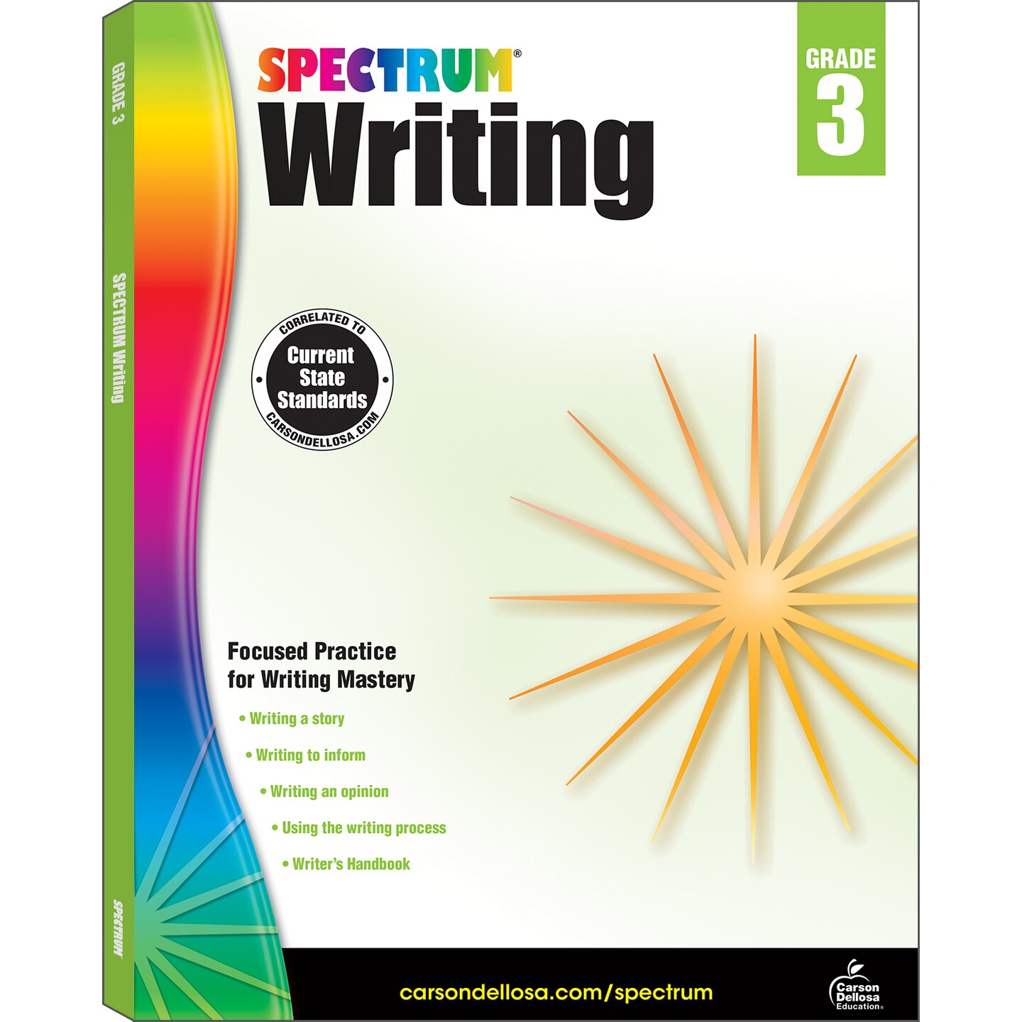 Spectrum Writing Grade 3, Ages 8 to 9, 3rd Grade Writing Workbook, Informative, Opinion, News Report, Letter, and Story Writing Prompts, Writing Practice for Kids - 136 Pages