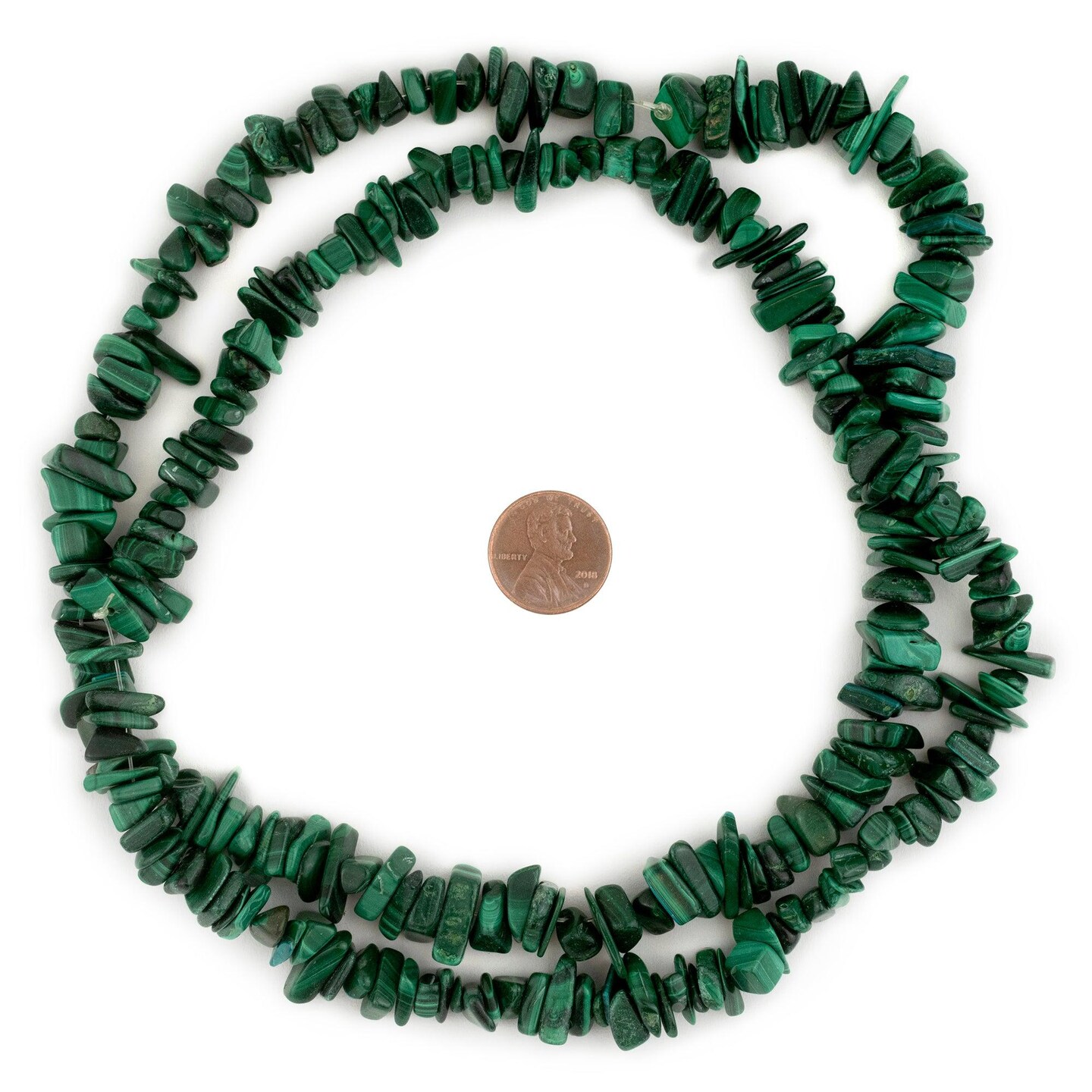 TheBeadChest Malachite Chip Beads 10mm Green Chips Gemstone 16 Inch Strand