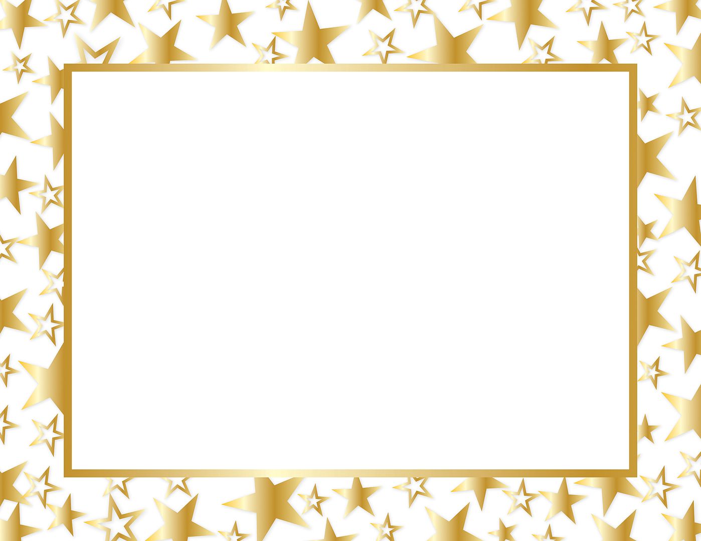 Great Papers! Value Certificate, Gold Twinkle Stars, 8.5&#x22; x 11&#x22;, Printer Compatible, 50 count