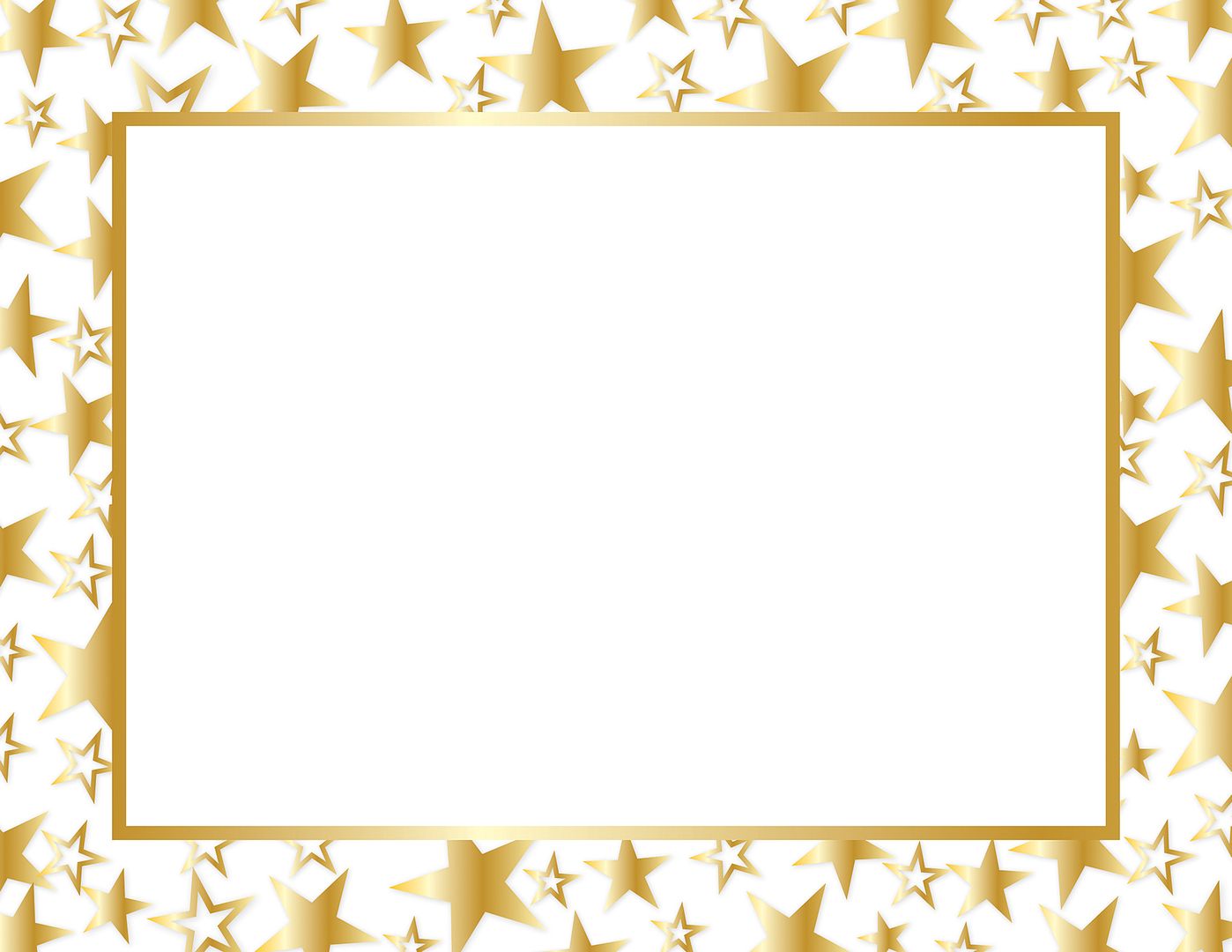 Great Papers! Value Certificate, Gold Twinkle Stars, 8.5" x 11", Printer Compatible, 50 count