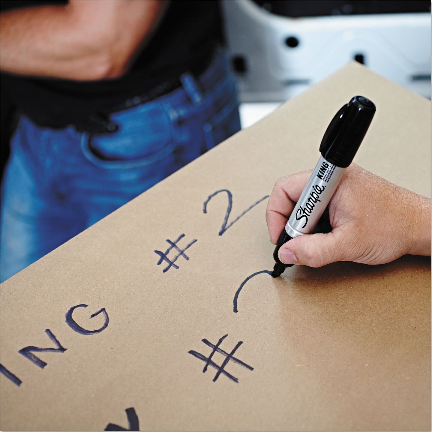 Sharpie King Size Permanent Markers, Black, 4/Pack