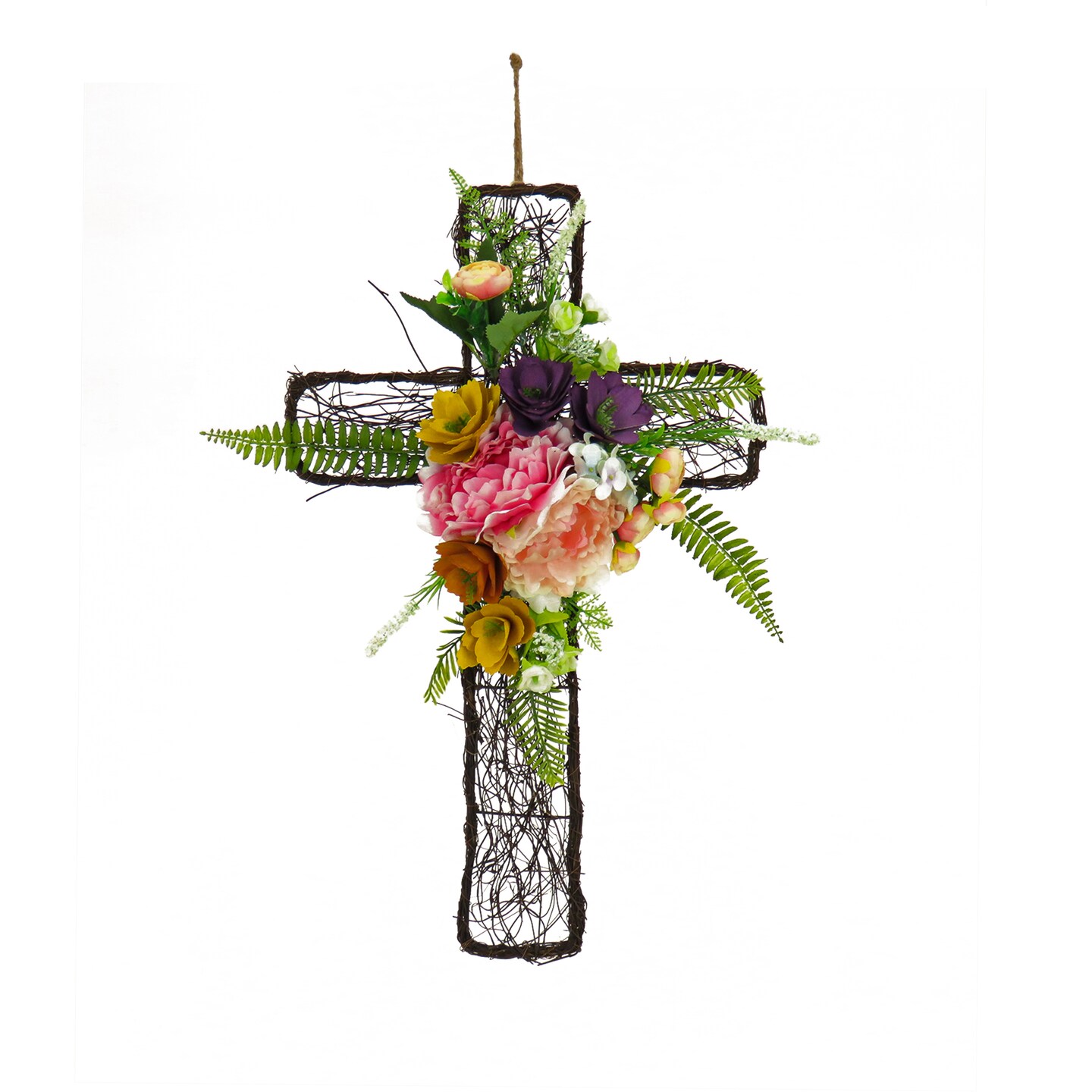 23&#x22; Floral Easter Cross