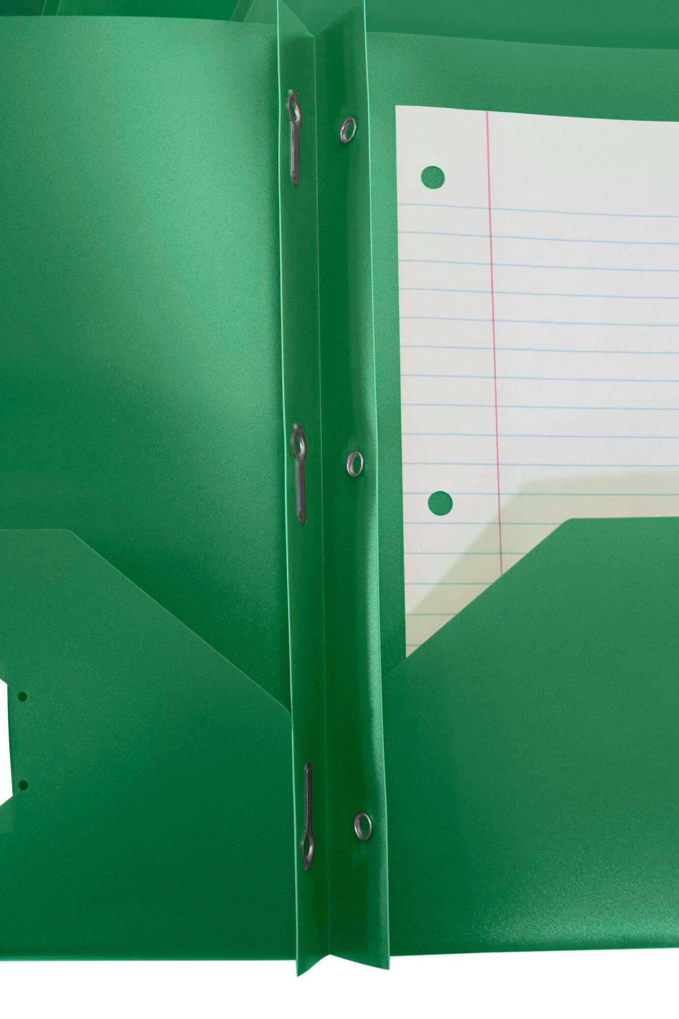 School Smart 2-Pocket Poly Folders with Fasteners, Pack of 25