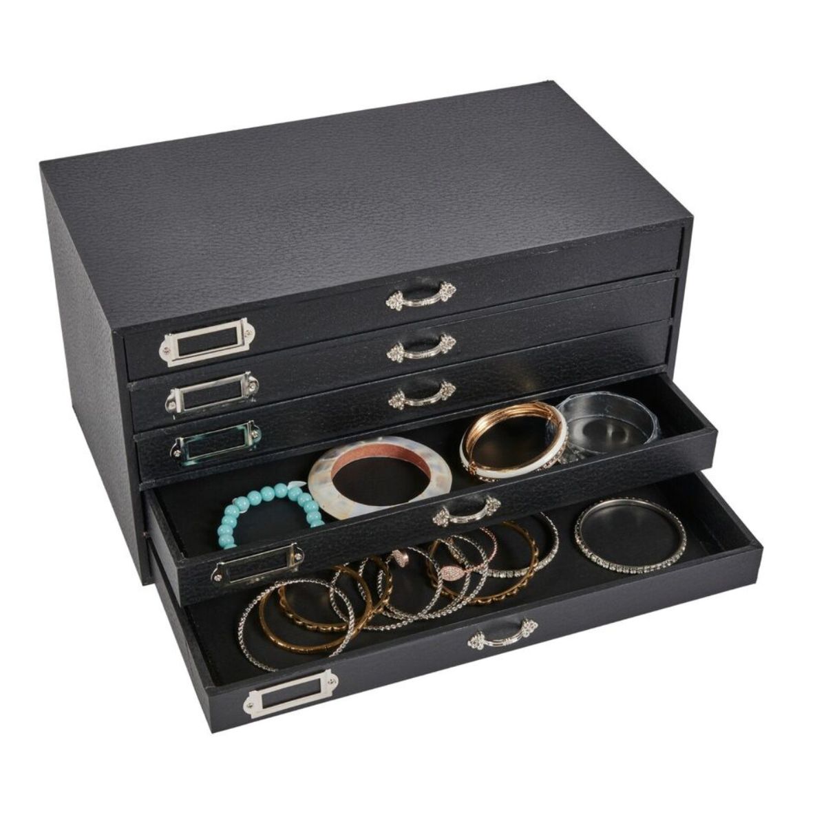 5 Drawers Leather Basics Jewelry Storage