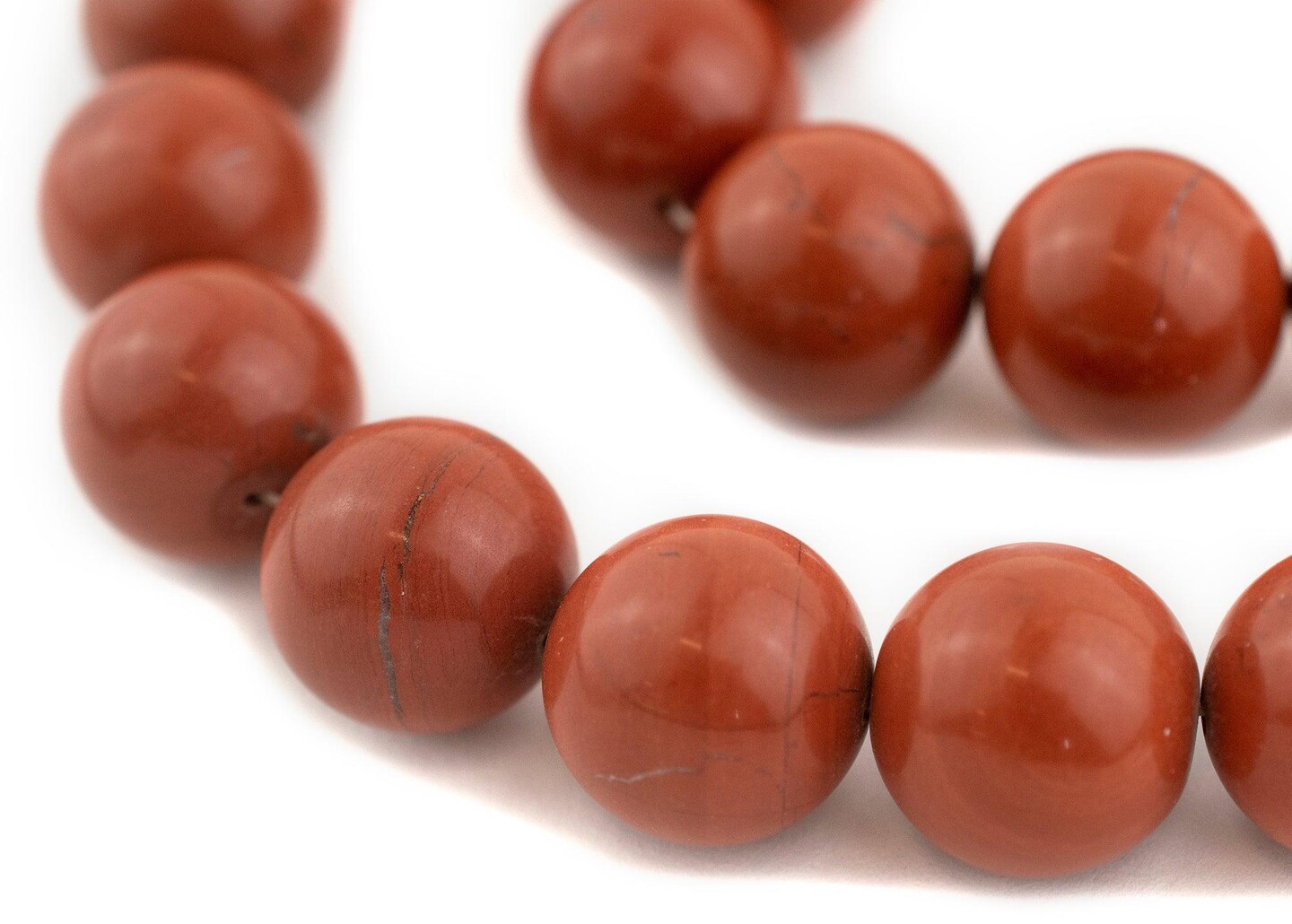TheBeadChest Round Red Jasper Beads 20mm Gemstone 16 Inch Strand