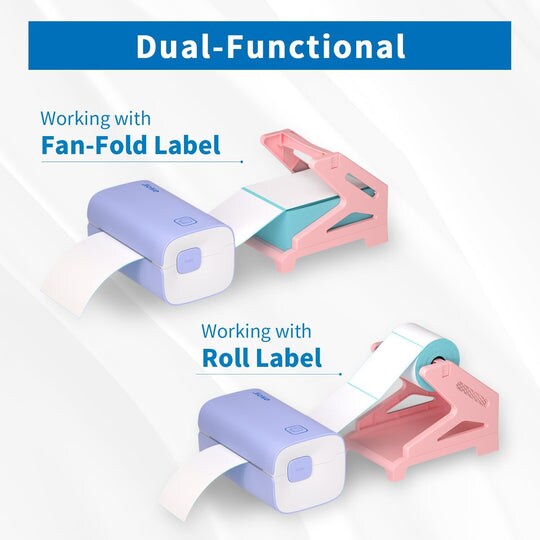 JIOSE 4x6 Label Holder Pink Thermal Label Holder for Rolls and Fan-Fold Labels