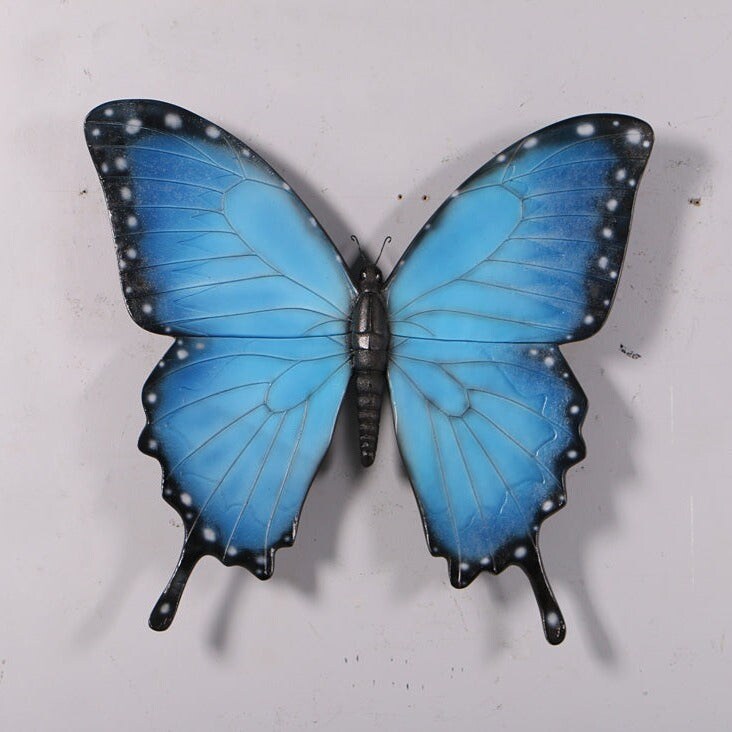 Blue Butterfly Insect Over Sized Statue