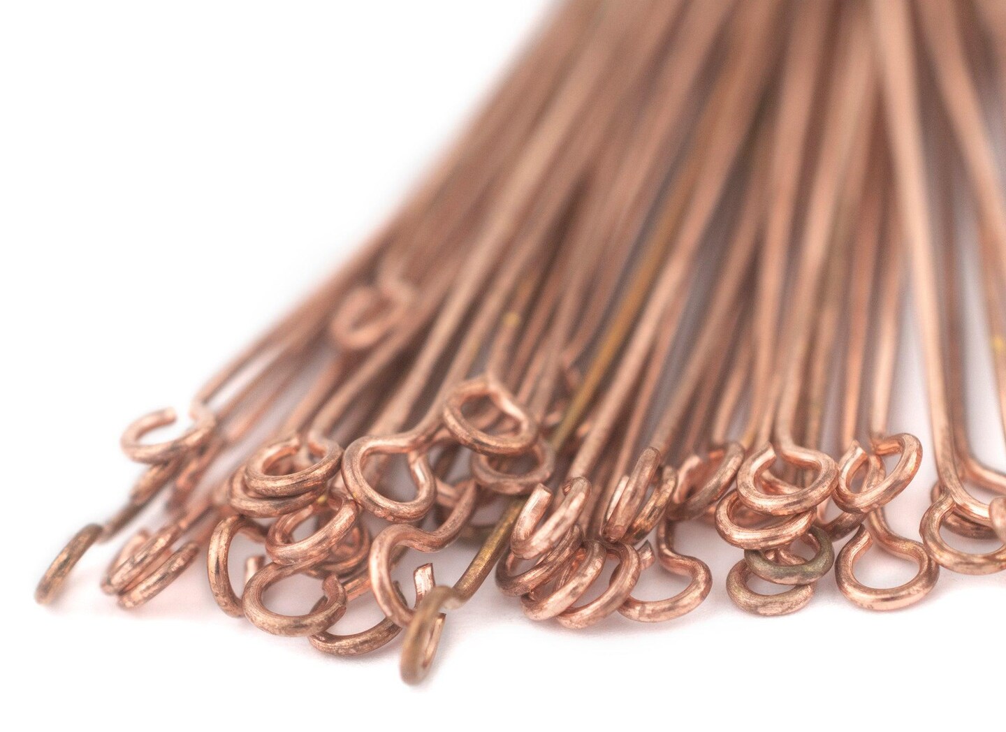 TheBeadChest Copper 21 Gauge 3 Inch Eye Pins (Approx 100 pieces)