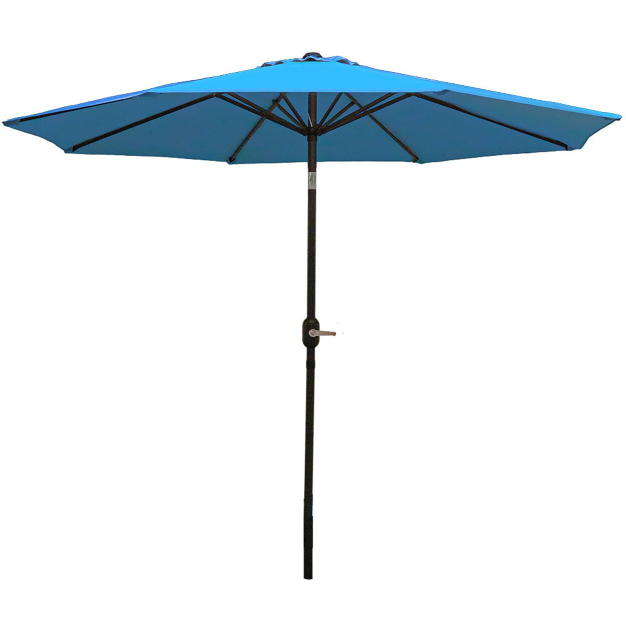 Sunnydaze 9 ft Aluminum Patio Umbrella with Tilt and Crank - Turquoise ...