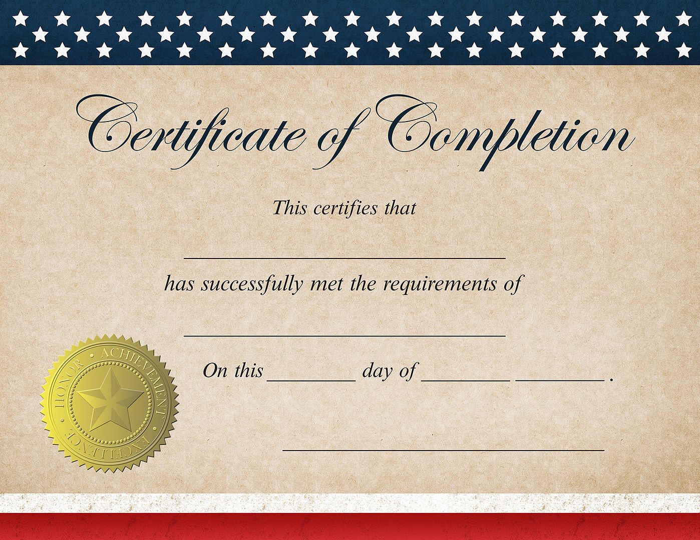 Great Papers! Stock Fill-In Certificates Patriotic, Completion, 8.5&#x22; x 11&#x22;, Not Printer Compatible, 25 Count