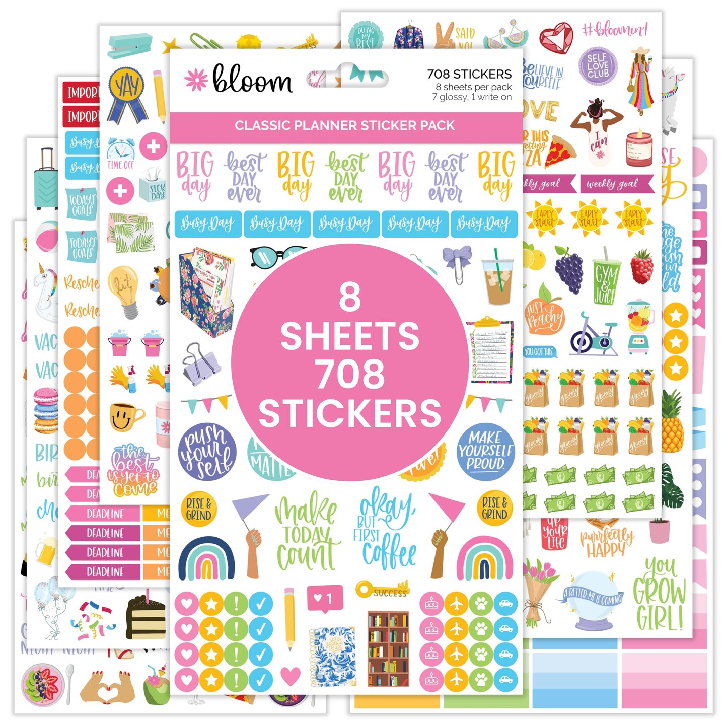 bloom daily planners Sticker Sheets, Classic Planner Stickers V3