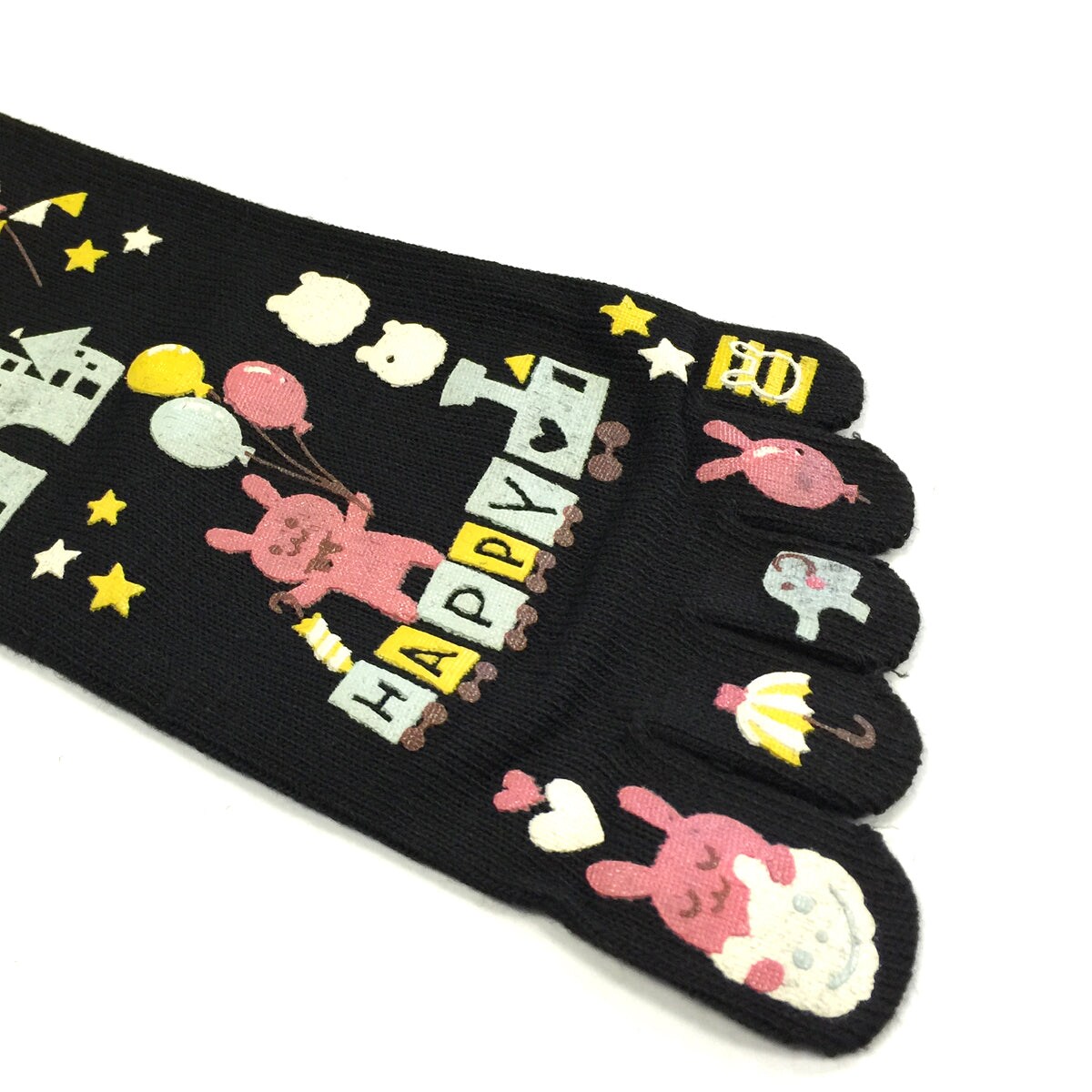 Wrapables Amusement Park Cartoon Socks Five Toe Socks (Set of 3)