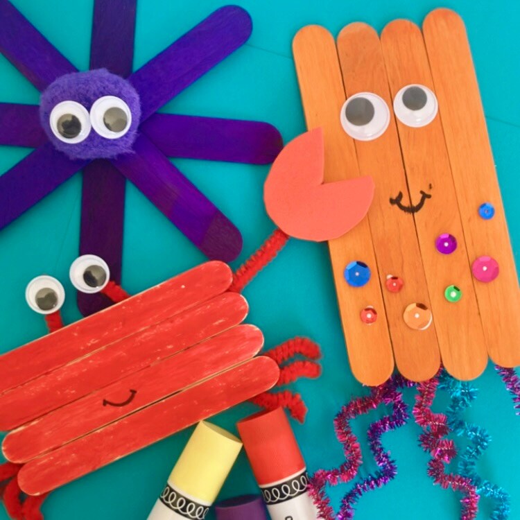 Kids Club: Craft Stick Ocean Animals