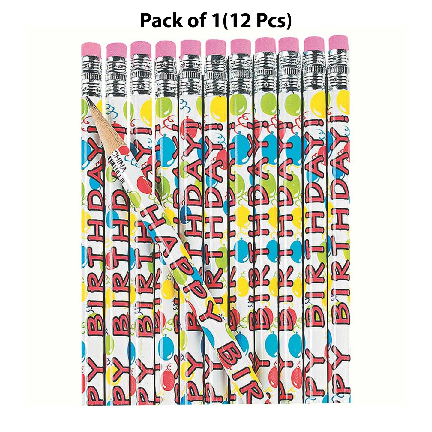 Happy Birthday Pencils 2 lead 7 1/2 inch | Unlock Artistic Potential with Premium Selections | MINA&#xAE;