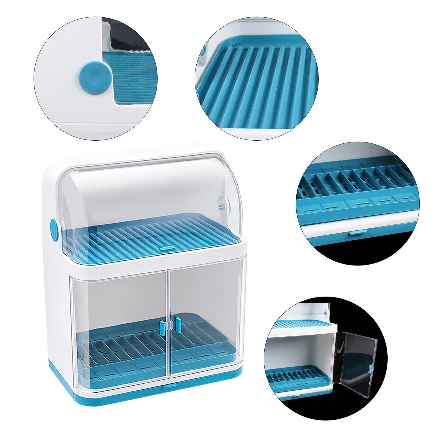 Kitcheniva 2-Layer Kitchen Dish Rack With Cover
