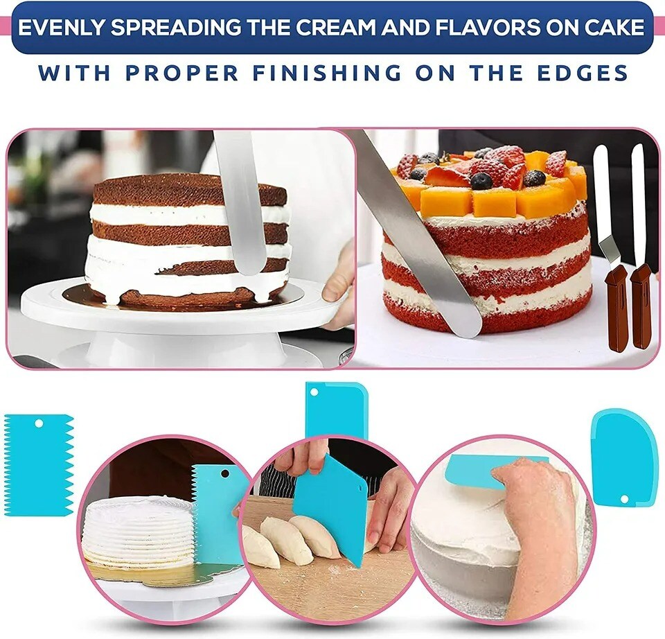 108 Pcs Cake Turntable Cake Stand Cake Decorating Supplies Kit Baking Tools