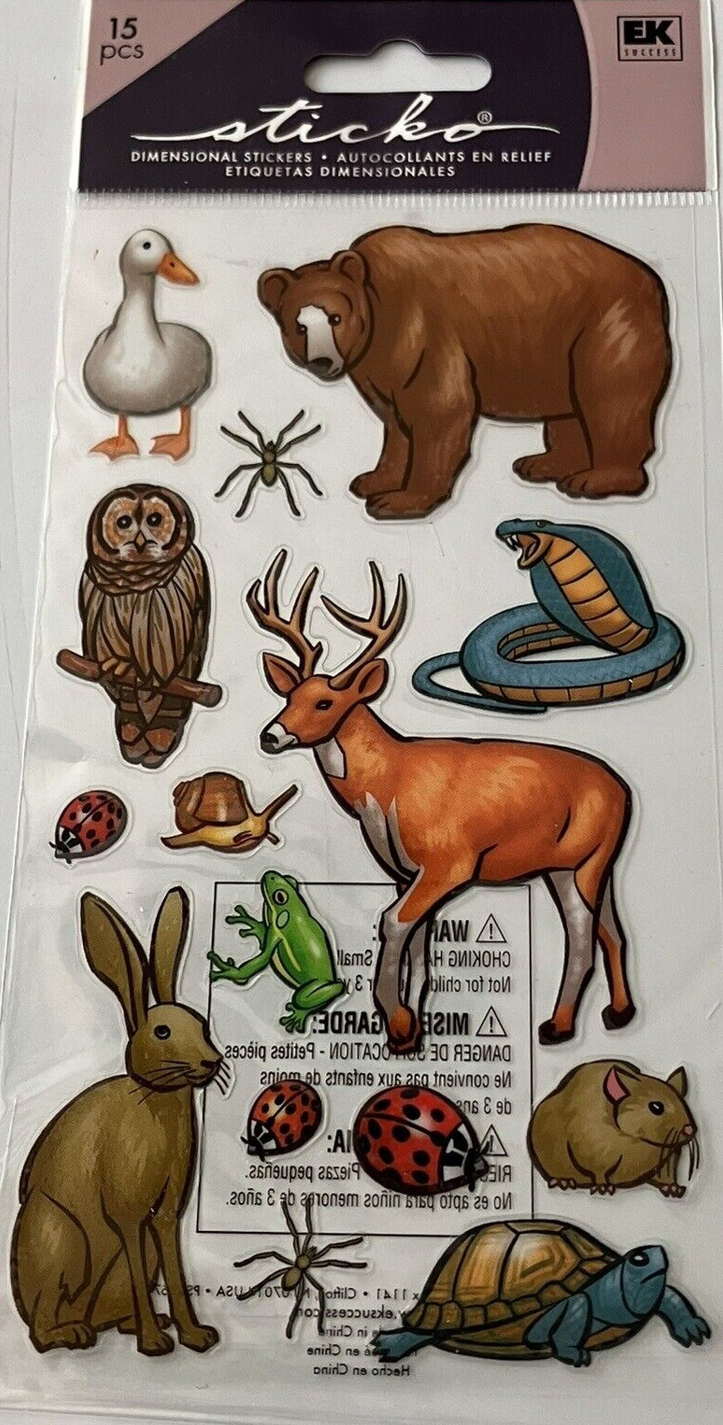 Sticko Forest Animals Vellum Stickers