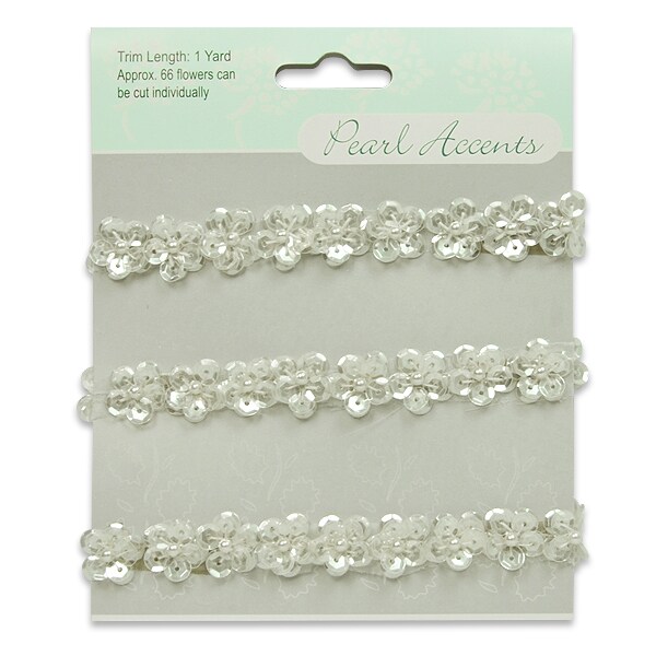 Sequin  Daisy Trim Pack of 36&#x22;
