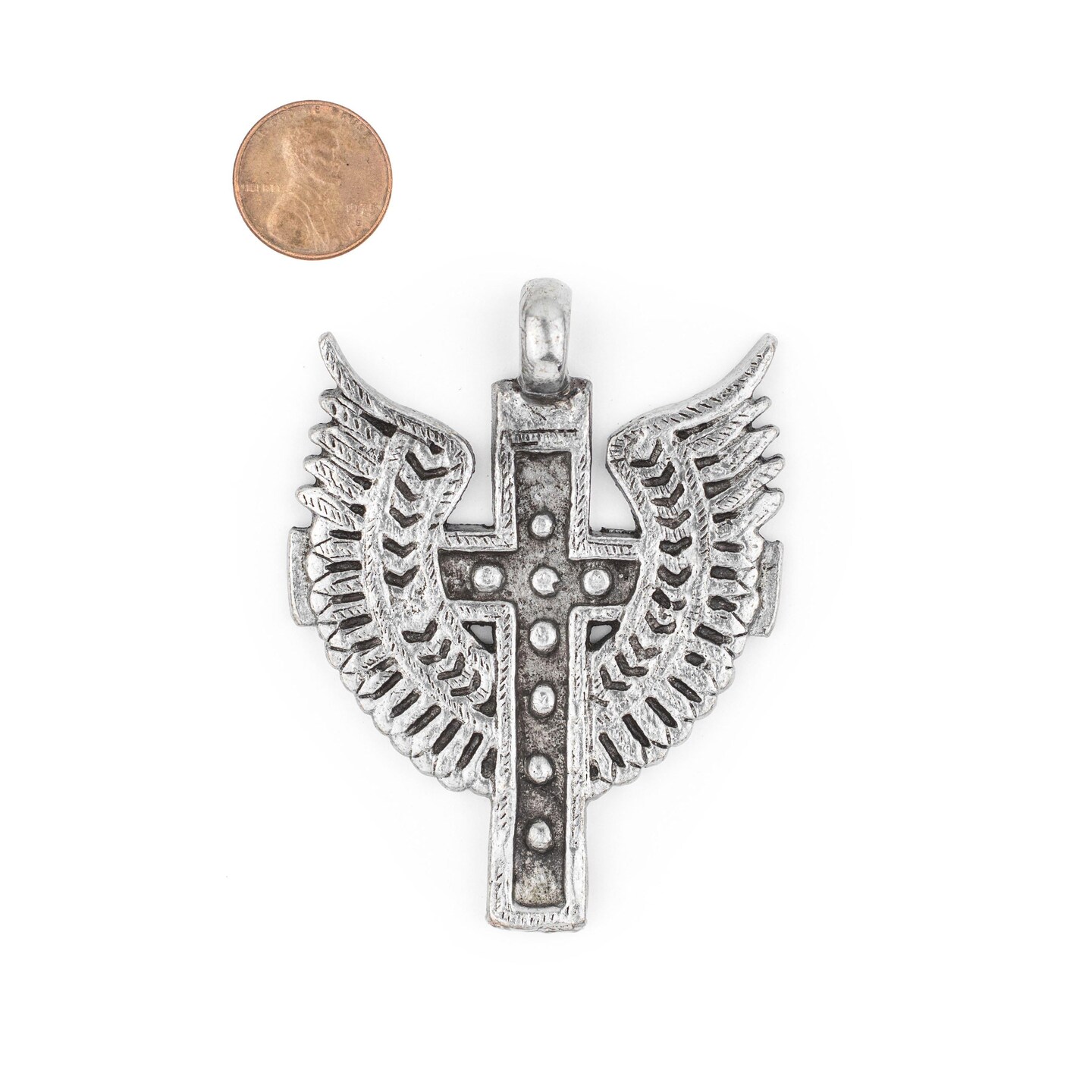 Silver Ethiopian Coptic Cross Pendant, African Abyssinian Design, Orthodox Christian Pendant for Jewelry, The Bead Chest