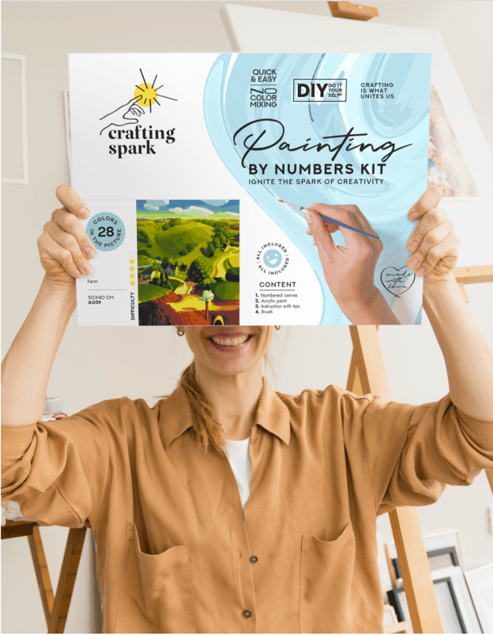 Painting by Numbers kit Crafting Spark European Street A093 19.69 x 15.75 in