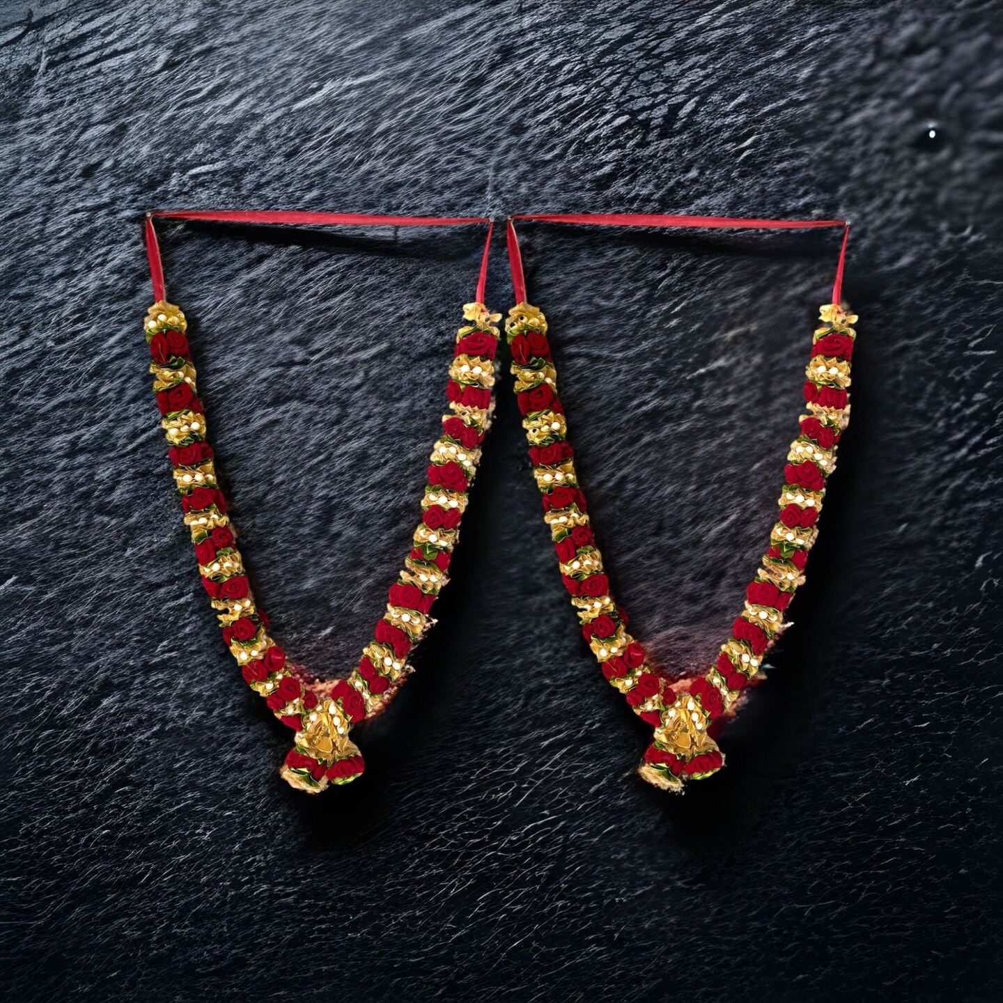 2ct Varmala, Wedding Garland, Artificial Maroon Rose, Shadi, Indian Milni Mala, Statue Idol Haar, Muslim Punjabi, Nikah Jaimala, Floral Lei, Bridal