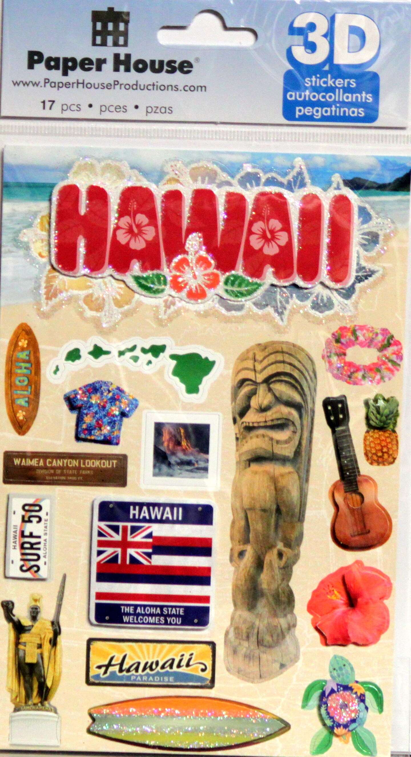 Paper House Hawaii Dimensional 3D Stickers