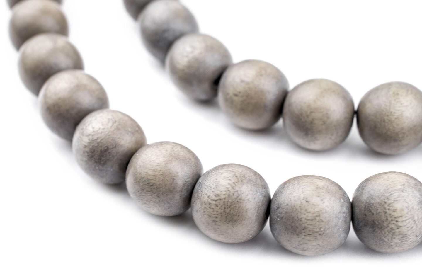 TheBeadChest 12mm Natural Round Wood Beads, Wooden Beads Loose Wood Spacer  Beads for DIY Jewelry Making, Sizes (8mm, 10mm, 12mm, 20mm) Grey