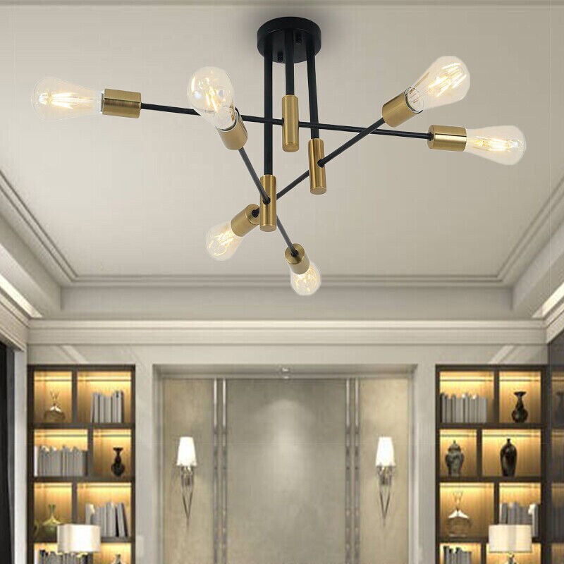 Kitcheniva 6 Light Modern Sputnik Chandelier Fixture